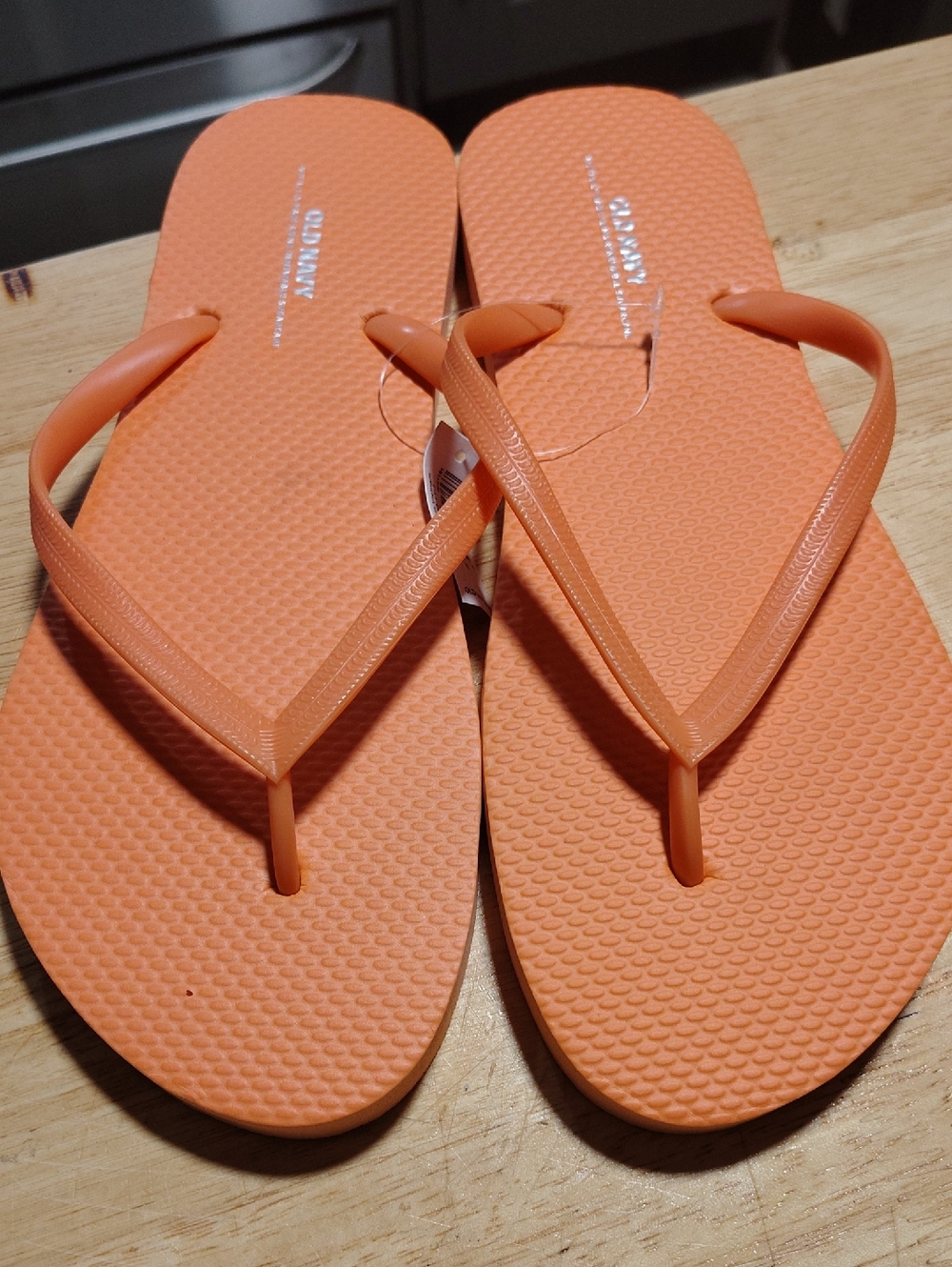 Old Navy Bright Orange Simple Flip Flops